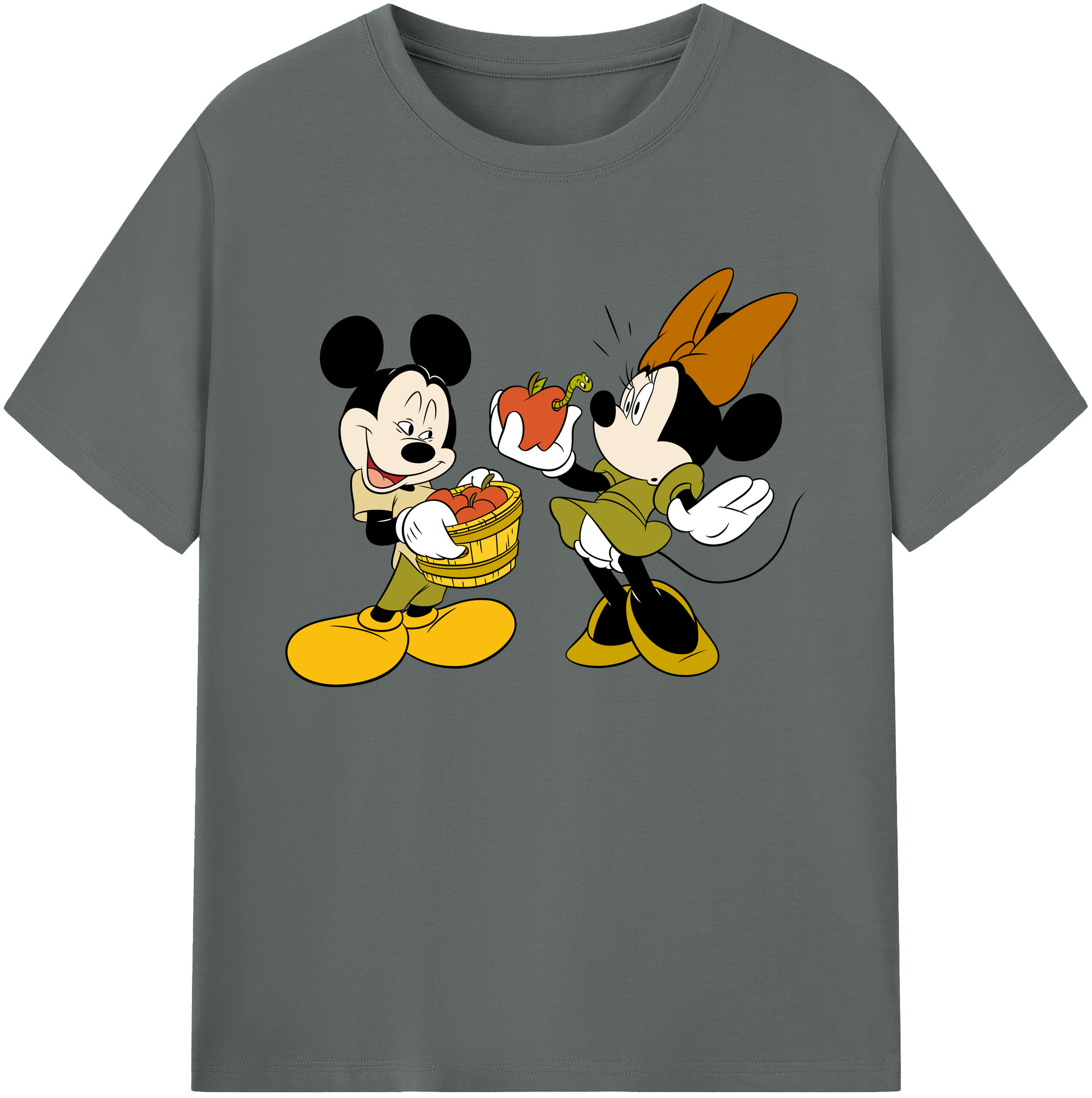 ミッキーマウス Mickey Mouse 綿100％ メンズ半袖Tシャツ｜肌触りやわらか＆通気性